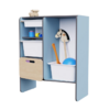 Шкаф для игрушек во входную группу из коллекции мебели «НЕГА» (цвет голубой) - «globural.ru» - Нижний Новгород