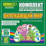 Комплект динамических раздаточных пособий - Окружающий мир (веера). Животные и растения, дорожные знаки. - «globural.ru» - Нижний Новгород