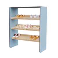 Полка для обуви во входную группу из коллекции мебели «НЕГА» (цвет голубой) - «globural.ru» - Нижний Новгород