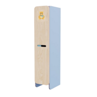 Детский шкафчик с одной секцией для входной группы из коллекции мебели «НЕГА» (голубой) - «globural.ru» - Нижний Новгород