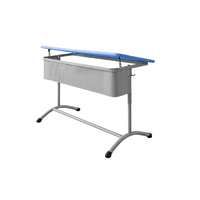 Стол ученический двухместный регулируемый по высоте с наклонной пластиковой столешницей - «globural.ru» - Нижний Новгород