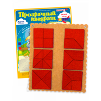 Прозрачный квадрат Ларчик (ковролин, красный)   - «globural.ru» - Нижний Новгород