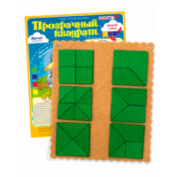 Прозрачный квадрат Ларчик (ковролин, зеленый)      - «globural.ru» - Нижний Новгород