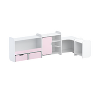 Набор стеллажей для игрушек и пособий "Росток" (белый/зефир) - «globural.ru» - Нижний Новгород