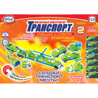 Магнитный конструктор Транспорт "Смешай и собери". Серия 2. Стартовый набор 3-5 лет. - «globural.ru» - Нижний Новгород