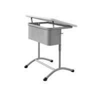 Стол ученический одноместный регулируемый по высоте с наклонной пластиковой столешницей - «globural.ru» - Нижний Новгород