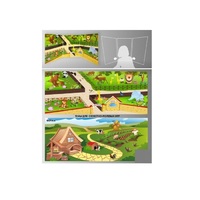 Стенд для сюжетно-ролевых игр 2-х сторонний (Зоопарк, ферма) - «globural.ru» - Нижний Новгород