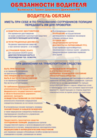 Плакат "Водитель обязан " 1000*1400 винил - «globural.ru» - Нижний Новгород