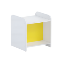 Стеллаж для пособий 6 (белый/желтый)  - «globural.ru» - Нижний Новгород