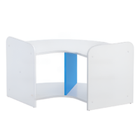 Стеллаж для пособий 7 (белый/синий)  - «globural.ru» - Нижний Новгород