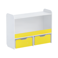 Стеллаж для игрушек и пособий "Росток 1" (белый/желтый) - «globural.ru» - Нижний Новгород