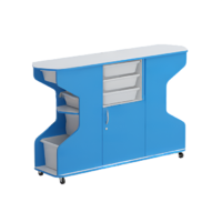 Стеллаж Робик 002 (синий/белый) - «globural.ru» - Нижний Новгород