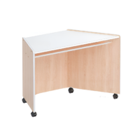 Стол-трапеция корпусной (бук/белый) - «globural.ru» - Нижний Новгород