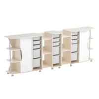 Модульные стеллажи Робик 001 (дуб молочный/белый) - «globural.ru» - Нижний Новгород