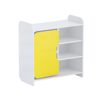Тумба для игрушек и пособий "Росток 2" (белый/желтый) - «globural.ru» - Нижний Новгород