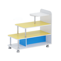 Стеллаж для пособий 4 (белый/желтый/синий)  - «globural.ru» - Нижний Новгород