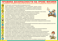 Таблица Правила безопасности на уроке физики 1000*1400 винил	 - «globural.ru» - Нижний Новгород