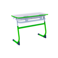 Парта двухместная "Smarty" с полиуретановой кромкой регулируемая по высоте  - «globural.ru» - Нижний Новгород