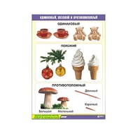 Таблица демонстрационная "Одинаковый, похожий и противоположный" (винил 70x100) - «globural.ru» - Нижний Новгород