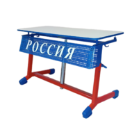 Стол ученический двухместный "Патриот-2о" на газовом лифте (р.гр. № 3-7 и наклоном столешницы) - «globural.ru» - Нижний Новгород