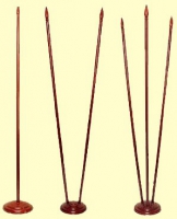 Подставка для флагов напольная с двумя отверстиями в сборе (дерево) - «globural.ru» - Нижний Новгород