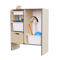 Шкаф для игрушек во входную группу из коллекции мебели «НЕГА» (цвет бежевый) - «globural.ru» - Нижний Новгород