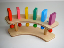 Тактильно-развивающая панель "Разноцветное домино" (3 домино, стартовая) - «globural.ru» - Нижний Новгород