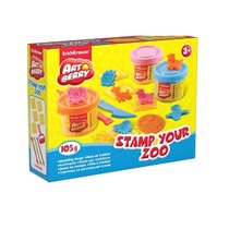 Пластилин на растительной основе Artberry/Stamp Your Zoo 3 бан./35 г со штампами - «globural.ru» - Нижний Новгород