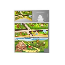 Стенд для сюжетно-ролевых игр 2-х сторонний (Зоопарк, ферма) - «globural.ru» - Нижний Новгород