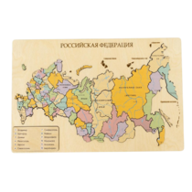 Пазл из дерева Административная карта России "Родина Моя" 522х308х10мм - «globural.ru» - Нижний Новгород
