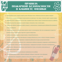 Стенд "Правила пожарной безопасности в кабинете физики" - «globural.ru» - Нижний Новгород