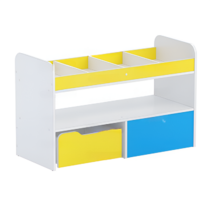 Стеллаж для пособий 1 (белый/желтый/синий) - «globural.ru» - Нижний Новгород