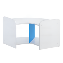 Стеллаж для пособий 7 (белый/синий)  - «globural.ru» - Нижний Новгород