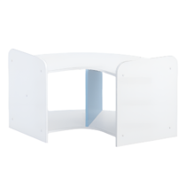 Стеллаж для пособий 7 (белый/прибрежный синий) - «globural.ru» - Нижний Новгород