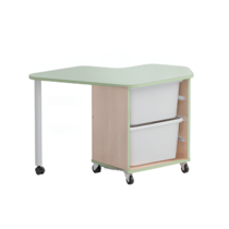 Стол детский левый Робик 002 (бук/фисташковый) - «globural.ru» - Нижний Новгород