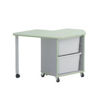 Стол детский левый Робик 002 (серый/фисташковый)  - «globural.ru» - Нижний Новгород