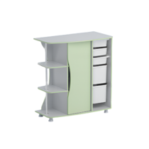 Стеллаж левый Робик 001 (серый/фисташковый)  - «globural.ru» - Нижний Новгород