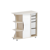 Стеллаж левый Робик 001 (дуб молочный/белый)  - «globural.ru» - Нижний Новгород