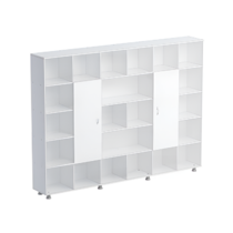 Шкаф-стеллаж 2 дверки (бук/белый) - «globural.ru» - Нижний Новгород