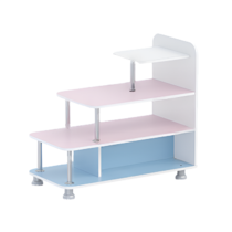 Стеллаж для пособий 4 (белый/зефир/прибрежный синий)  - «globural.ru» - Нижний Новгород