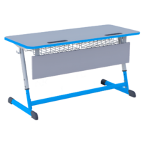 Парта Nomad двухместная регулируемая по высоте с полиуретановой кромкой - «globural.ru» - Нижний Новгород