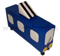 Напольная мягкая игрушка «Троллейбус» каталка - «globural.ru» - Нижний Новгород