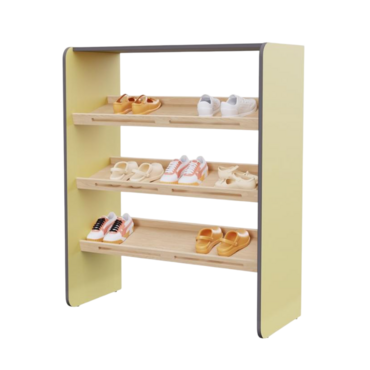 Полка для обуви во входную группу из коллекции мебели «НЕГА» (цвет желтый) - «globural.ru» - Нижний Новгород