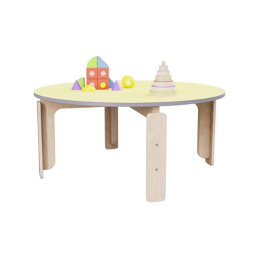 Круглый растущий стол из коллекции «НЕГА» р.гр.  0-1 (цвет желтый) - «globural.ru» - Нижний Новгород