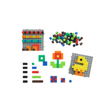 Кубики соединяющиеся 1 см. Набор с основанием и карточками. - «globural.ru» - Нижний Новгород