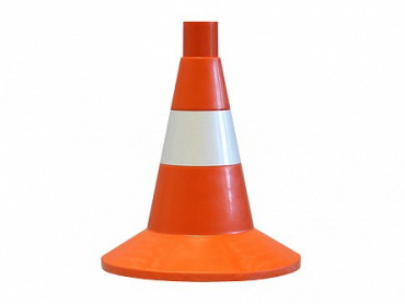 Сигнальный дорожный конус (мягкий, с одной световозвращающей полосой) - «globural.ru» - Нижний Новгород