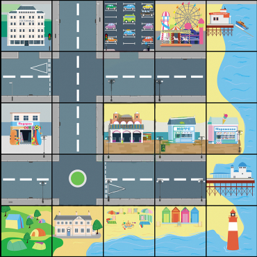 Тематическое поле-маршрутизатор  для мини-робота «На берегу моря» - «globural.ru» - Нижний Новгород
