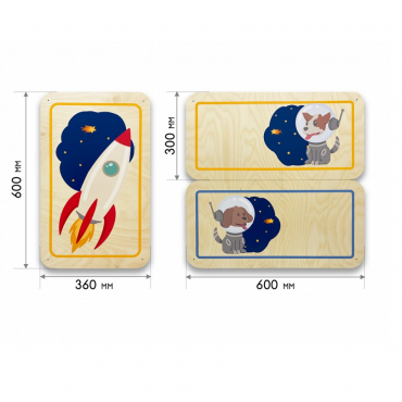 Набор стеновых панелей «Мы в Космосе - Белка и Стрелка» - «globural.ru» - Нижний Новгород