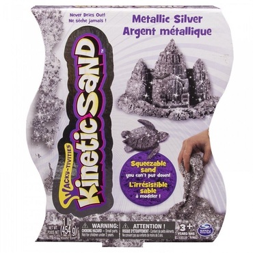 Кинетический песок металлик серебро 455 гр - «globural.ru» - Нижний Новгород
