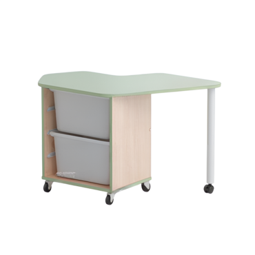 Стол детский правый Робик 002 (бук/фисташковый)  - «globural.ru» - Нижний Новгород